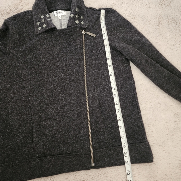 Adiktd Asymmetrical Zip Studded Jacket - Picture 3 of 9